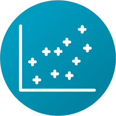 analyze data scatter plot icon