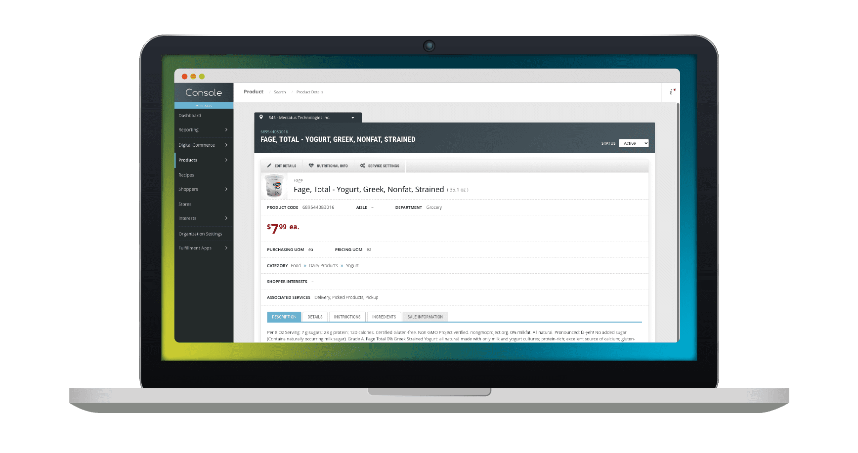 Mercatus Console integrated PIM