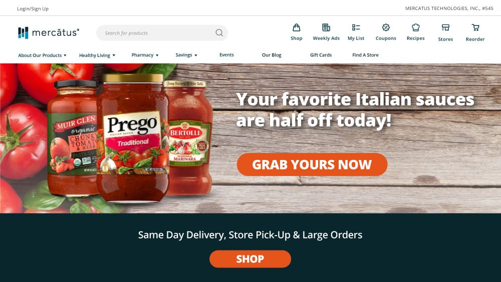Online Grocery Store Marketing banner marketing