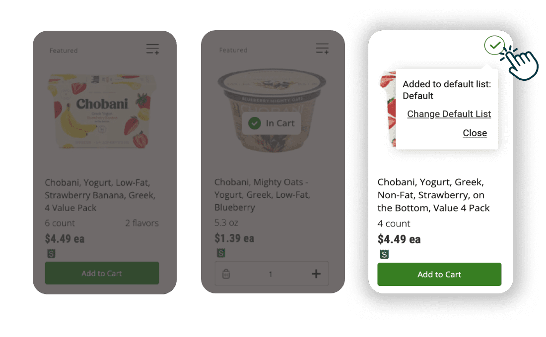 Mercatus new enhanced product card to items to default shopping list