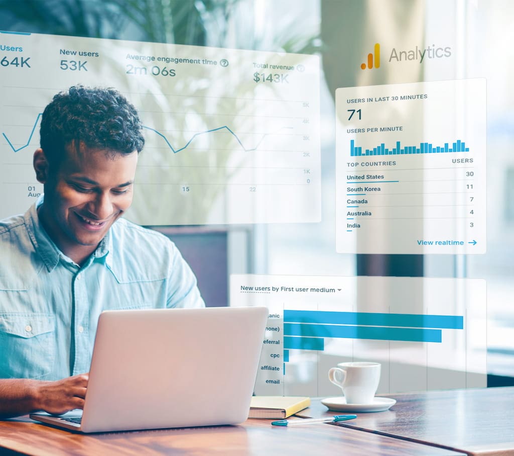 data manager using google analytics 4 dashboards