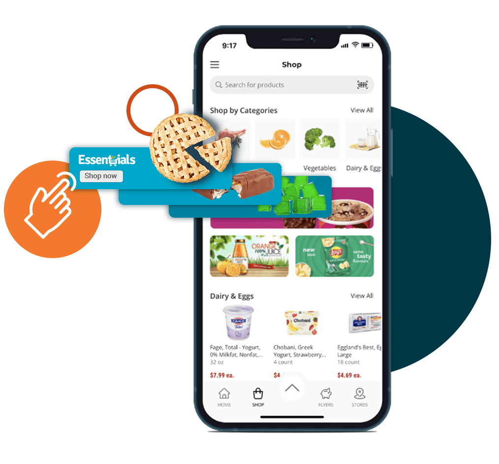 Mercatus mobile shop landing page showing ads