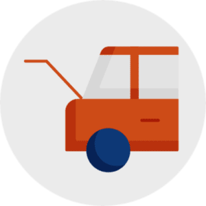 Icon of car with trunk open