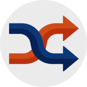 Two arrows criss-crossing